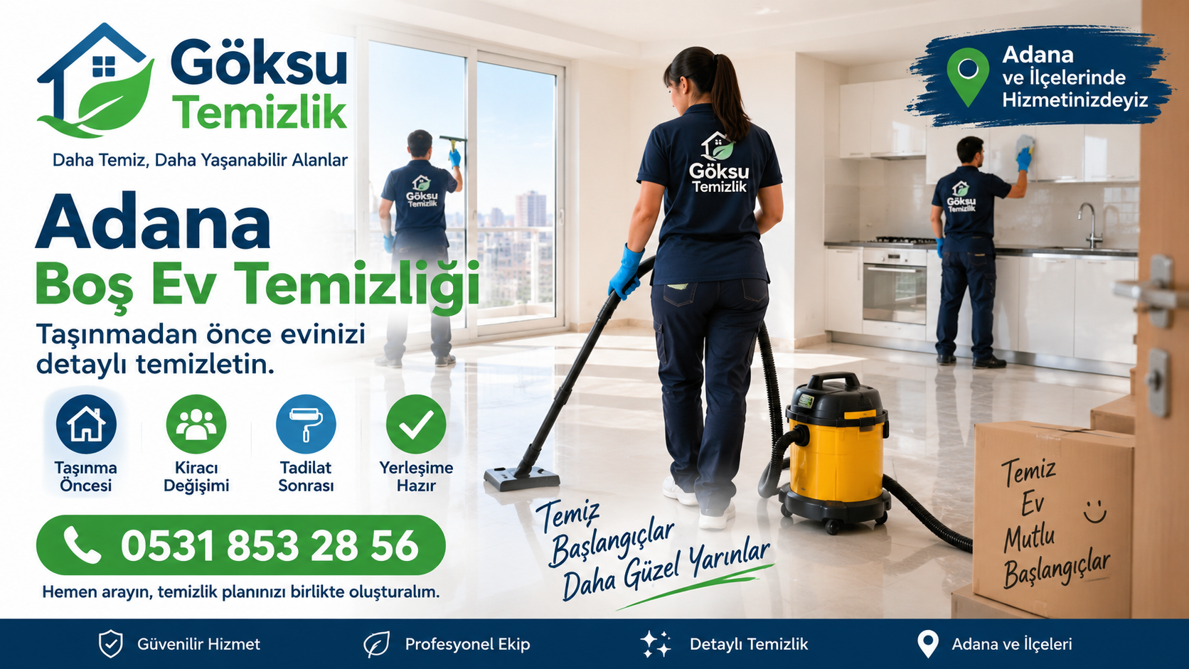 Adana boş ev temizliği